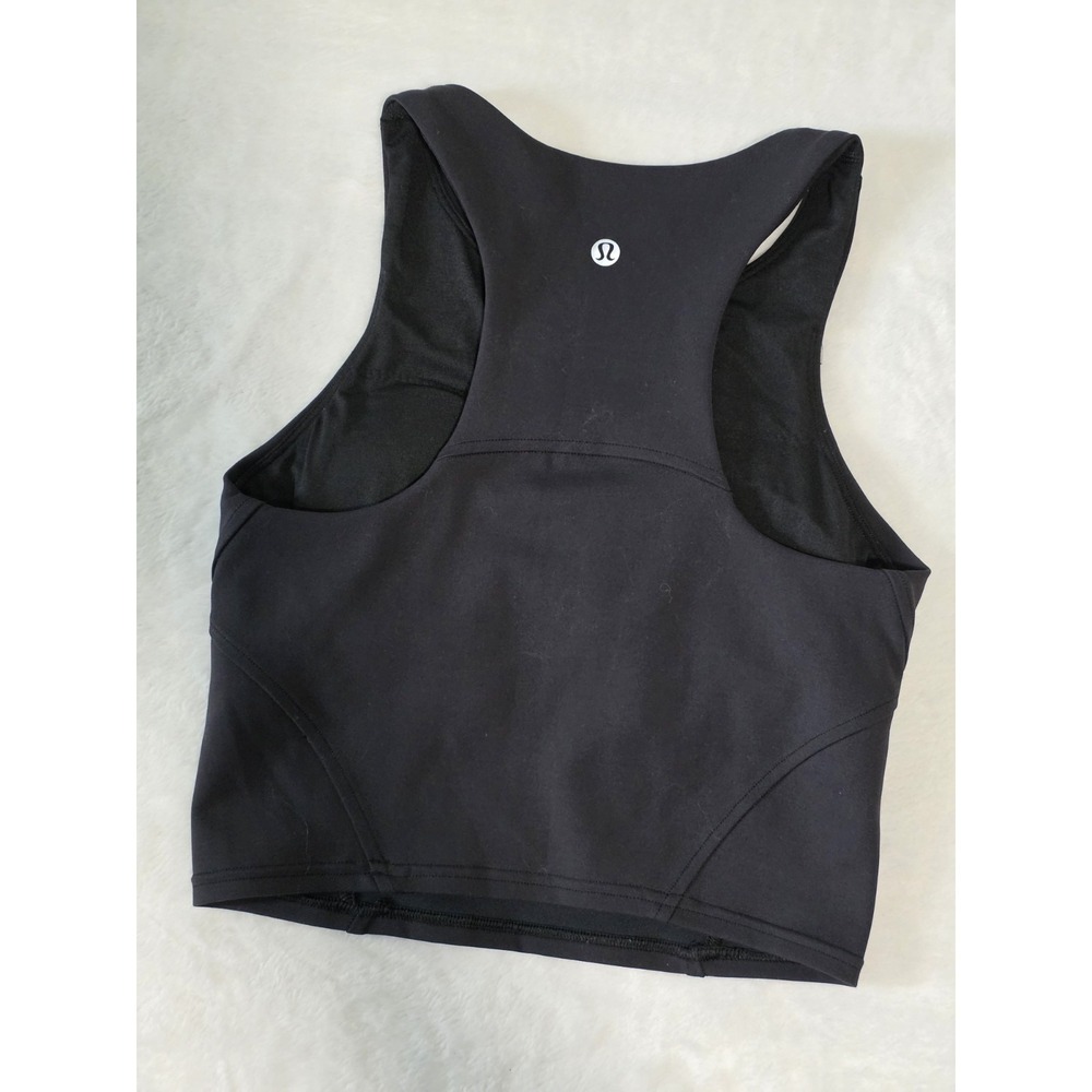 Lululemon Women's Size 2 Black Wunder Train Tank Top Racerback Padded Athleisure